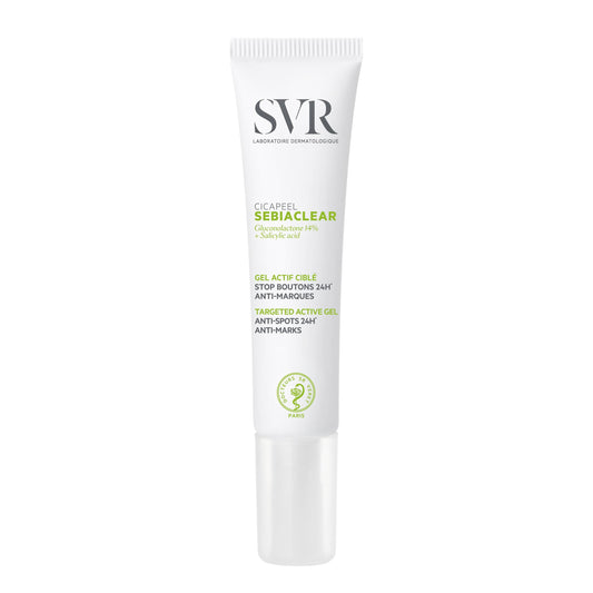 SVR SEBIACLEAR Cicapeel Spot-Targeting Active Gel for Acne-Prone, Oily, Combination Skin, SOS Anti-Marks Invisible Treatment, 15ml