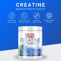 Medi-Evil Nutrition Creatine Monohydrate Powder 400g, Blue Raspberry Flavour, Micronised for Easy Mixing, Improve Strength and Physical Performance