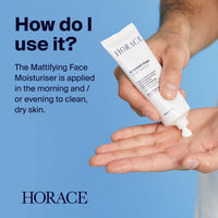 HORACE Mattifying Face Moisturizer for Men, Unscented, 75 ml
