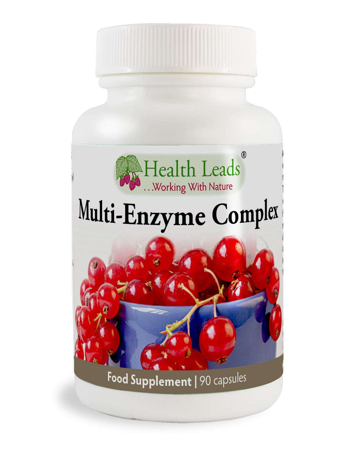 Health Leads ...Working With Nature Multi-Enzyme Digestive Complex x 90 Capsules (No Magnesium Stearate), Non-GMO, Formulated & Made in Wales
