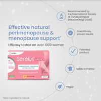 SERELYS Sérélys MENO Perimenopause & Menopause Supplements for Women - 30 Vegetarian Tablets with PureCyTonin Complex - Non-Hormonal Formula - Restless Sleep, Low Energy & Hot Flushes Relief | 1 Month Supply