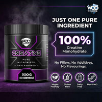 Hellenia Creatine Monohydrate Powder 300g – Micronised Creatine | Proven to Improve Physical Performance and Recovery | Suitable for Vegans, Unflavoured, Scoop Included - Made in The UK by WOD Powders