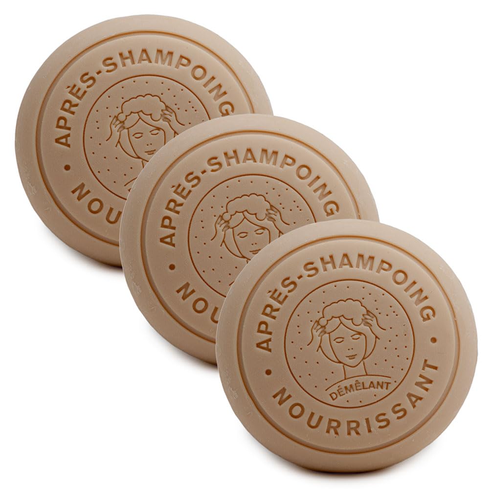 Label Provence Nature Label Provence - French Conditioner Bar Made With Organic Donkey Milk - For All Hair - 110g Bar - Set of 3