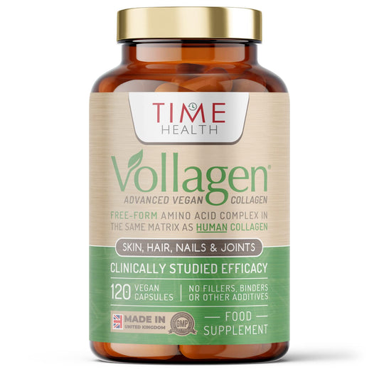 Vollagen® Advanced Vegan Collagen - 18 Amino Acid Complex in Ratio of Collagen - Studied Effectiveness - 120 Capsules - Vegetarian - Zero Additives - Pullulan