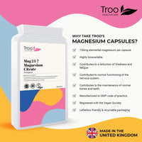 Troo Health Care Troo Magnesium Citrate 120 Capsules 500mg Mag24-7
