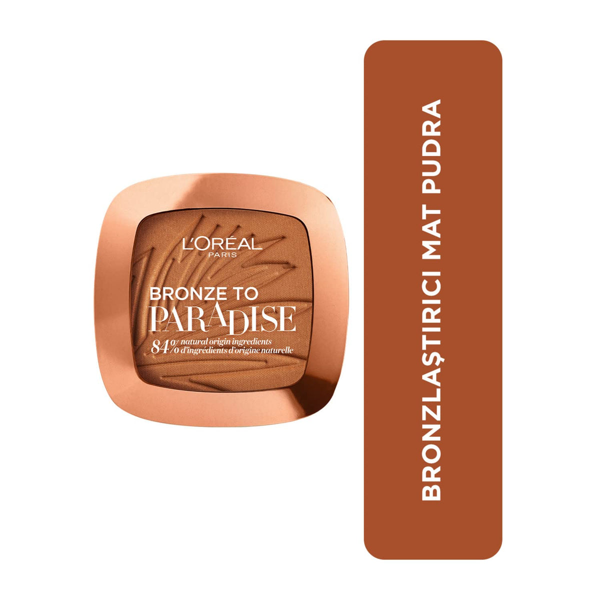 L'Oreal Paris L’Oreal Paris Bronzer, Super Buildable, Back To Bronze Matte Bronzing Pressed Powder, Shimmer Free, Medium, Compact Case, Tanned Look all Year, Matte Bronzing Formula