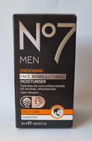 No7 Men Energising Face Beard & Subble Moisturiser Sensitive 50ml