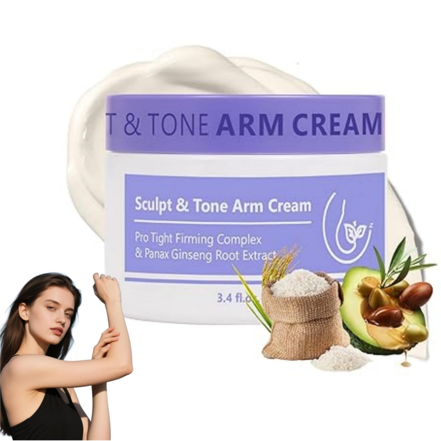 Haiyox Sculpt And Tone Arm Cream,Firming Body Cream,Firming Cre-Am For Loose Skin,Upper Arm Fir-Ming Cre-am,Deeply Hydrates, Moisturize, And Shape Tighter Skin,Firms The Look Of Crepey Texture On A-rms