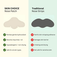 SKIN CHOICE Classic Nose Pore Strips Blackheads Hydrocolloid Patches, 5 Ct