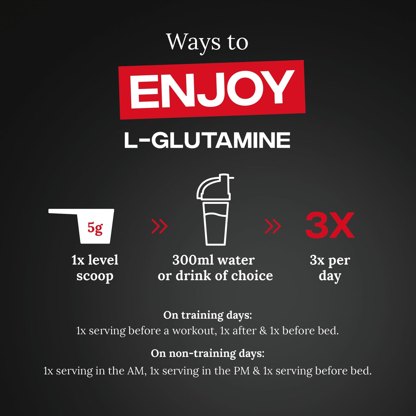 Reflex Nutrition L Glutamine Powder 250g (5g per Serving, 50 Servings) – Pure L Glutamine Amino Acid – Unflavoured Pre & Post Workout Nutritional Supplement