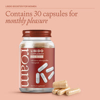 Roam Libido Supplement for Her, Libido Booster for Women Supports Arousal + Desire with B2/B6 Vegan Capsules with Maca, Ashwagandha and Fenugreek - 30 Food Supplements (Month Supply)