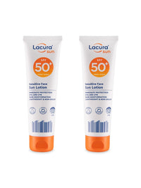 2× Lacura Aldi - Sensitive Face Sun Lotion - SPF 30 High | Immediate Protection UVA & UVB - 24H Moisturisation - Lightweight & Non-greasy | 50mL Each [TWIN PACK]