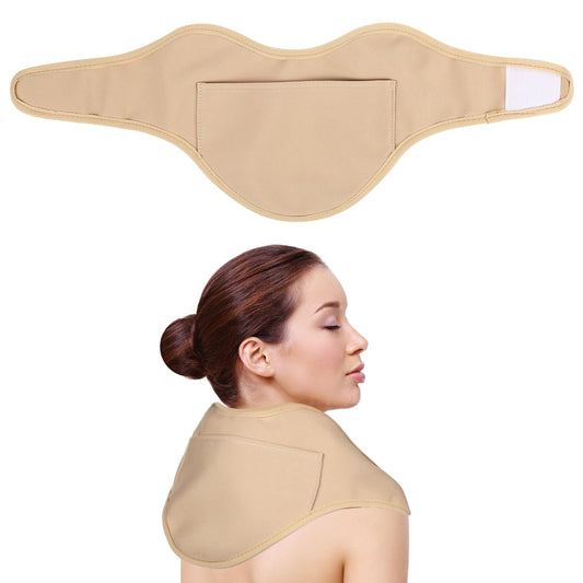 Shoulder Castor Oil Pack, Organic Castor Oil Pack Castor Oil Pack Organic Castor Oil Pack Wrap Castor Oil Pack for Neck and Shoulder, Not Included Castor Oil (Khaki)