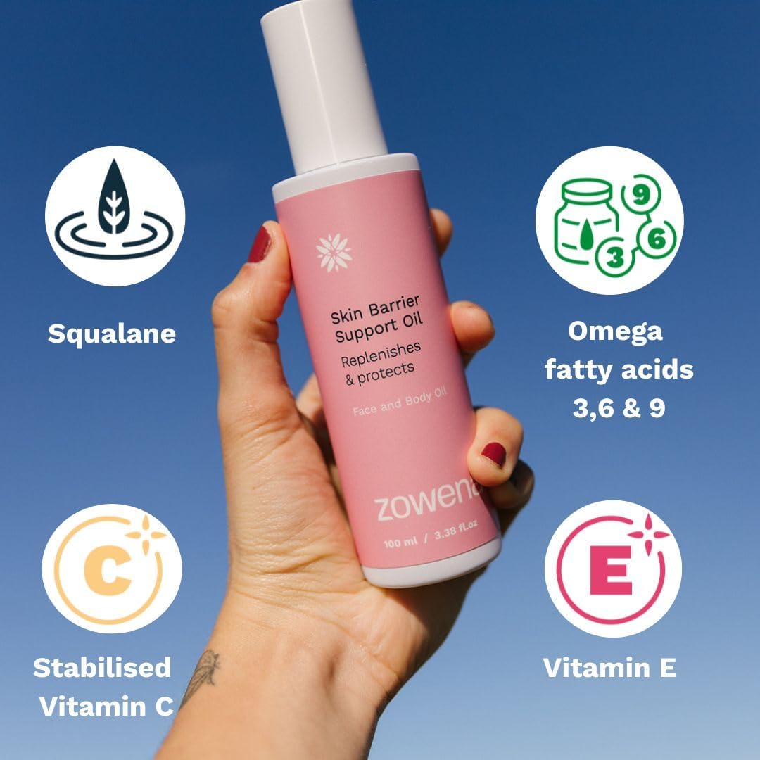 Zowena Pregnancy Stretch Mark Oil - body oil and face oil - 100% natural moisturiser - for pregnant women - with Vitamin E oil - 60ml