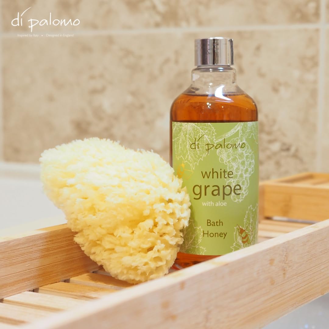 Di Palomo White Grape & Aloe Bath Honey 300ml. Bath Oil & Bubble Bath Blend. Shower Gel with Moisturising Skin Care. Luxury Body Wash Relaxation Gift for Women. Pamper Gifts for Her.