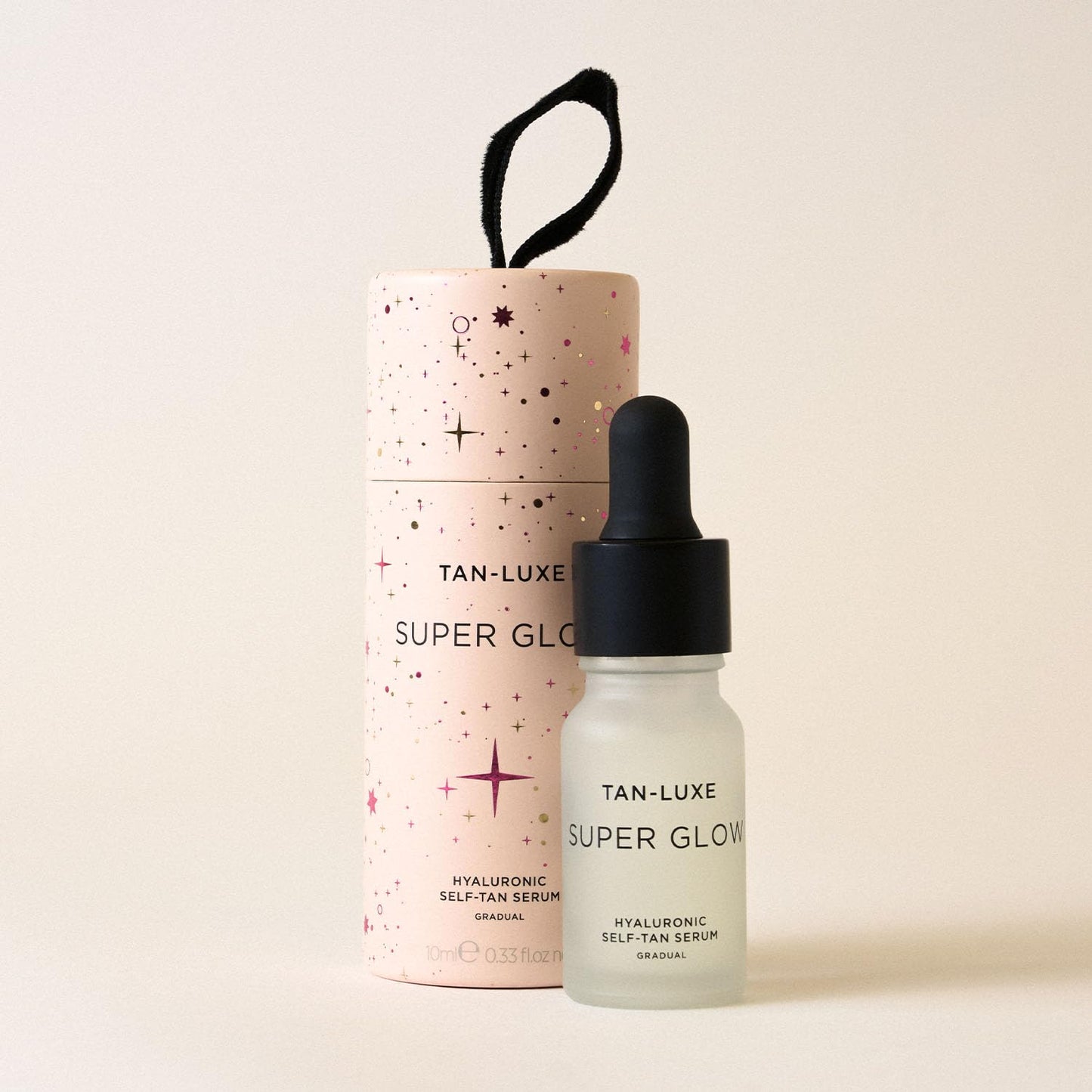 Tan-Luxe Super Glow Bauble Limited Edition Gift Set Containing Travel Size Gradual Facial Self-Tan Serum with Hyaluronic Acid, 10ml