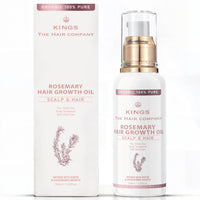 Kings 100% Natural Rosemary Oil for Hair Growth with Biotin - Promotes Hair Growth & Prevents Hair Loss, Organic Rosemary Hair Oil to Treat Dry Damaged Hair for Men & Women | 100 ml