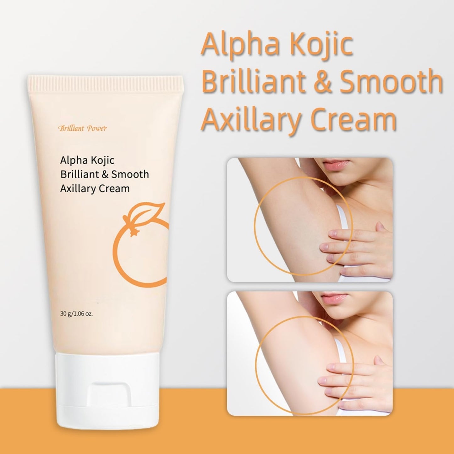 Kojic Acid Underarm Cream,Underarm Whitening Cream,Dark Underarms Treatment,Skin Whitening Body Lotion,Skin Lightening Cream,Skin Care for Armpits, Knees, Inner Thighs, Bikini Areas,Reduce Odor