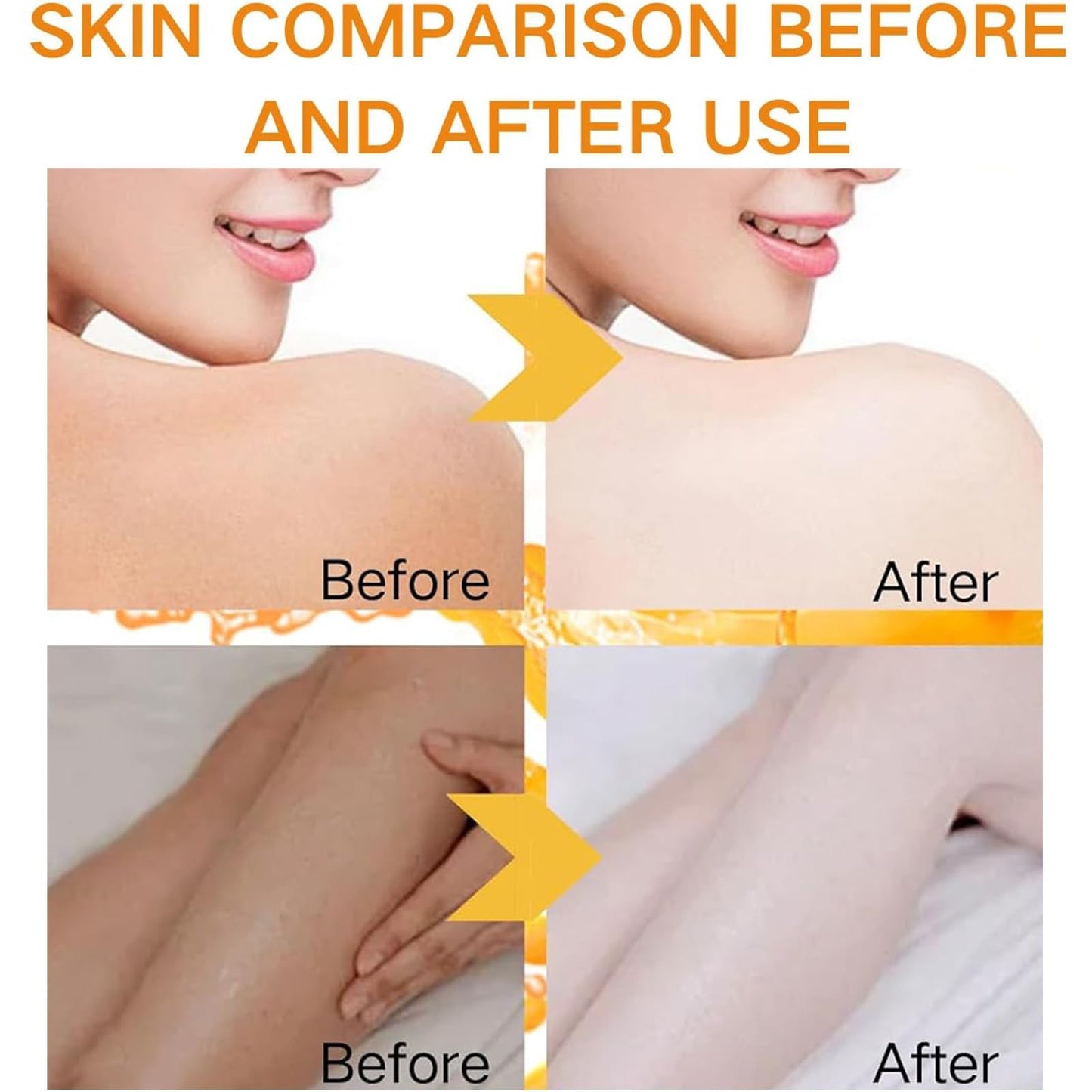 Lomeya Vitamin C Facial Oil Gel with Essential Oils for Skin - Body Oil for Women - Massage Oil for Dry Skin - Face & Body - Easy Absorption - 200ML (Orange)