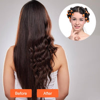 Hahhhha 24 Pieces Hair Perm Rods Cold Wave Rods,Perm Rods Set Medium Size Cold Wave Rods with Steel Pintail Comb Rat Tail Comb, Curly Rods Tools for DIY(orange)