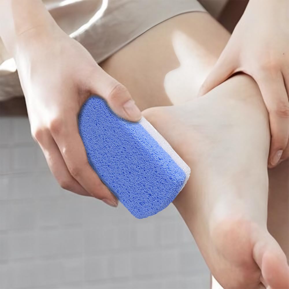 AKSIQIOL 2 Pcs Glass Pumice Stone for Feet,Durable Callus Remover & Foot Exfoliator for Smooth, Soft Skin, for at-Home Pedicures & Spa Treatments