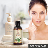 AROMATIKA trust the power of nature Hemp Oil 250ml - 100% Natural & Pure Cold Pressed Carrier Oil - Used for Skin Care - Haircare - Massage - Cosmetics - Aluminum Bottle - Oils Hemp