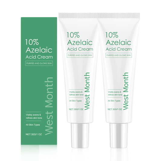 ISBEAUSOLS 2PCS Azelaic Acid Acne Cream - Spot Treatment for Acne Prone Skin - Acne Treatment - Even Skin Tone Cream for Dark Spot Remove - Hydrating Face Cream for Dry Skin - Reduces Redness, Moisturizing
