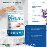 The Intelligent Health Magnesium Sulphate Bath Salts Soak, Muscle Magnesium Epsom Salts for Bathing and Foot Soaking for Women & Men - 450g Resealable Pouch