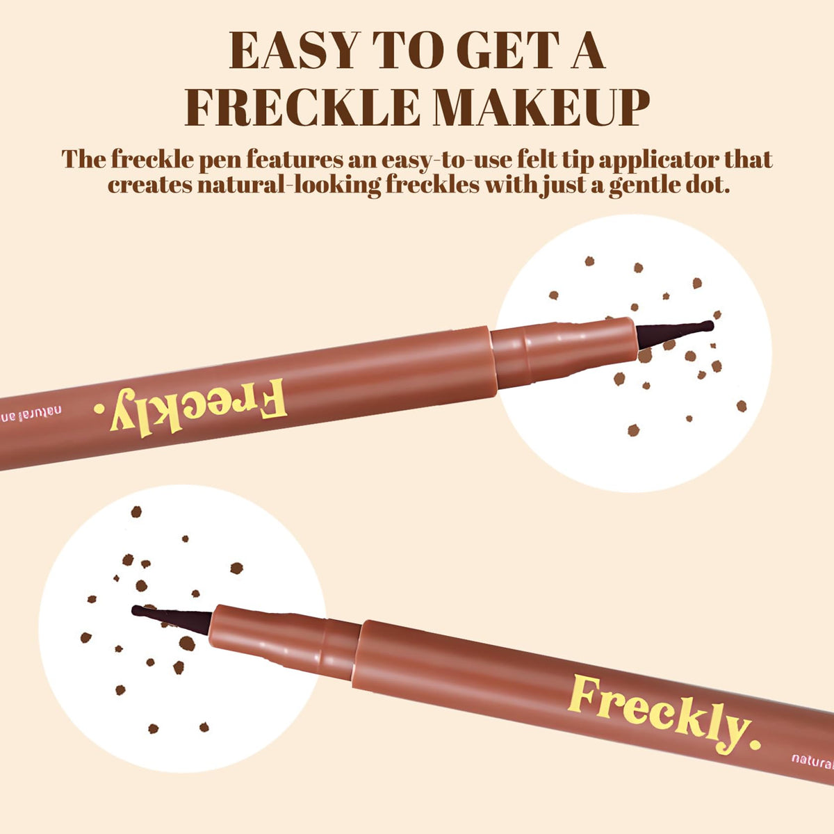 Generic Felt Tip Freckle Stamp – Effortless, Natural-Looking Freckle Tint. Quick-Drying, Waterproof, Long-Lasting Pen. Skin-Friendly Makeup for Faux Freckles(Espresso)