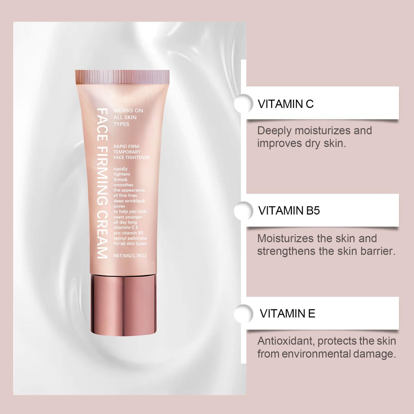 GEEWHILE Anti Aging Face Cream Skin Tightening Cream for Face Anti-Wrinkle Firm & Lift Cream, Deeply Hydrating Firming Face Cream for Loose Skin Face Reduce Fine Lines & Wrinkles