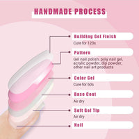 Generic Nude Pink Press-On Nails 24PCS Short Square Coffin Shapes - Reusable Glossy Full Cover Fake Nails For Everyday Wear Natural Look Smooth Shiny Finish Manicure Set For Women