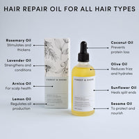 Forest & Shore Hair Oil 100% Natural Certified Organic Hallelujah Hair Oil ® Treatment and Protection - Moisturising And Repairing For Dry Damaged Hair Promotes Healthy Hair Growth With Silky, Shiny, Smooth Results