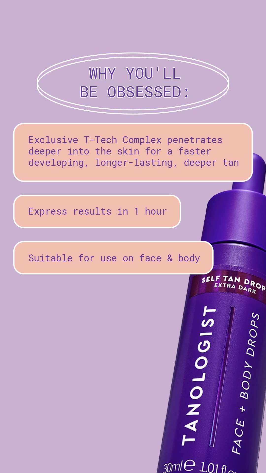 Tanologist Drops, Extra Dark (30ml) Hydrating Self Tanning Drops, Natural Ingredients & Vegan, Dermatologist Approved, Clean Ingredients & Vegan
