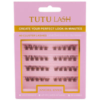 TUTU LASH Tutu Lash Caramel Lashes Brown DIY Cluster Lashes ANGEL EYES 40 x cluster lashes self application easy to apply lashes lash cluster box re-usable vegan