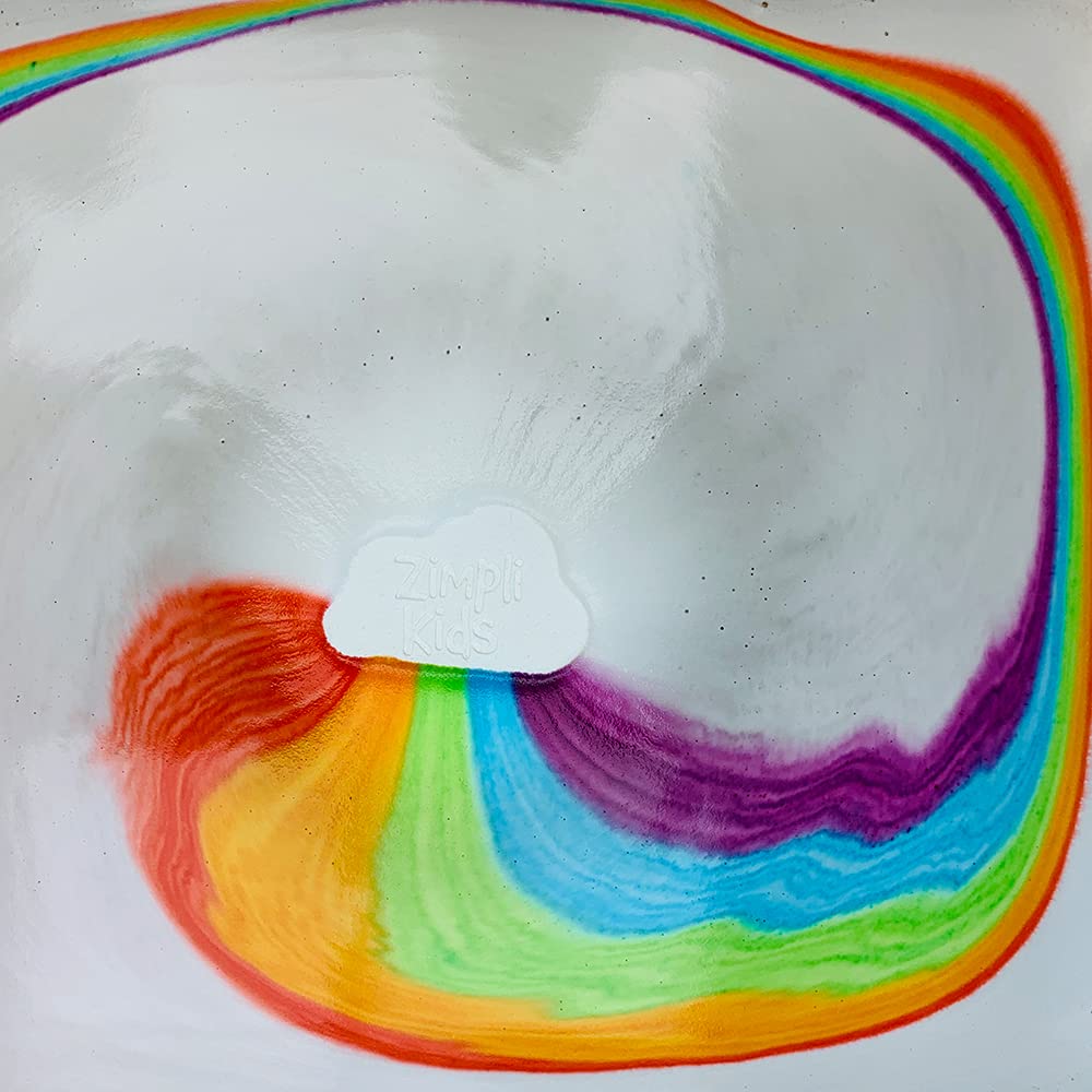 3 x Large Cloud Rainbow Bath Bombs from Zimpli Kids, Special Effect Handmade Baff Bombz Gift Set for Children, Non-Irritating and Non-Toxic