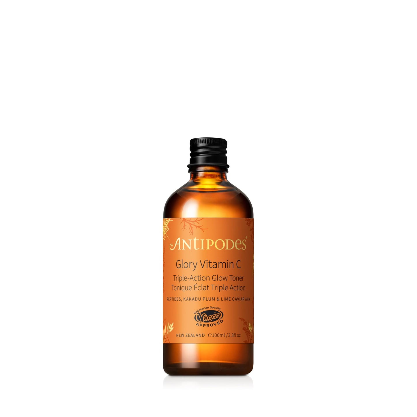 Antipodes Glory Vitamin C Triple-Action Glow Toner – Vegan & Vitamin C Skincare – Glow AHA Tonic for Pigmentation, Dull Skin, Premature Ageing – 100ml
