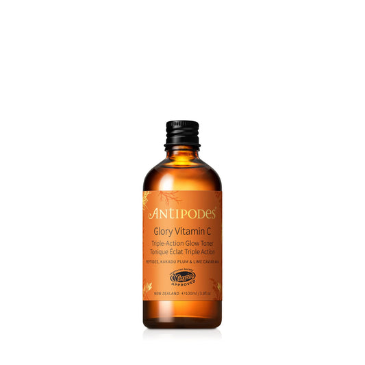 Antipodes Glory Vitamin C Triple-Action Glow Toner – Vegan & Vitamin C Skincare – Glow AHA Tonic for Pigmentation, Dull Skin, Premature Ageing – 100ml