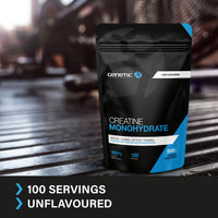 Genetic Engineered Supplements Creatine Monohydrate Powder - Creatine Powder - Pure Creatine - Genetic Supplements - Creatine Nutritional Supplements - Muscle Builder - Muscle Repair - Unflavoured - 500g - 100 Servings