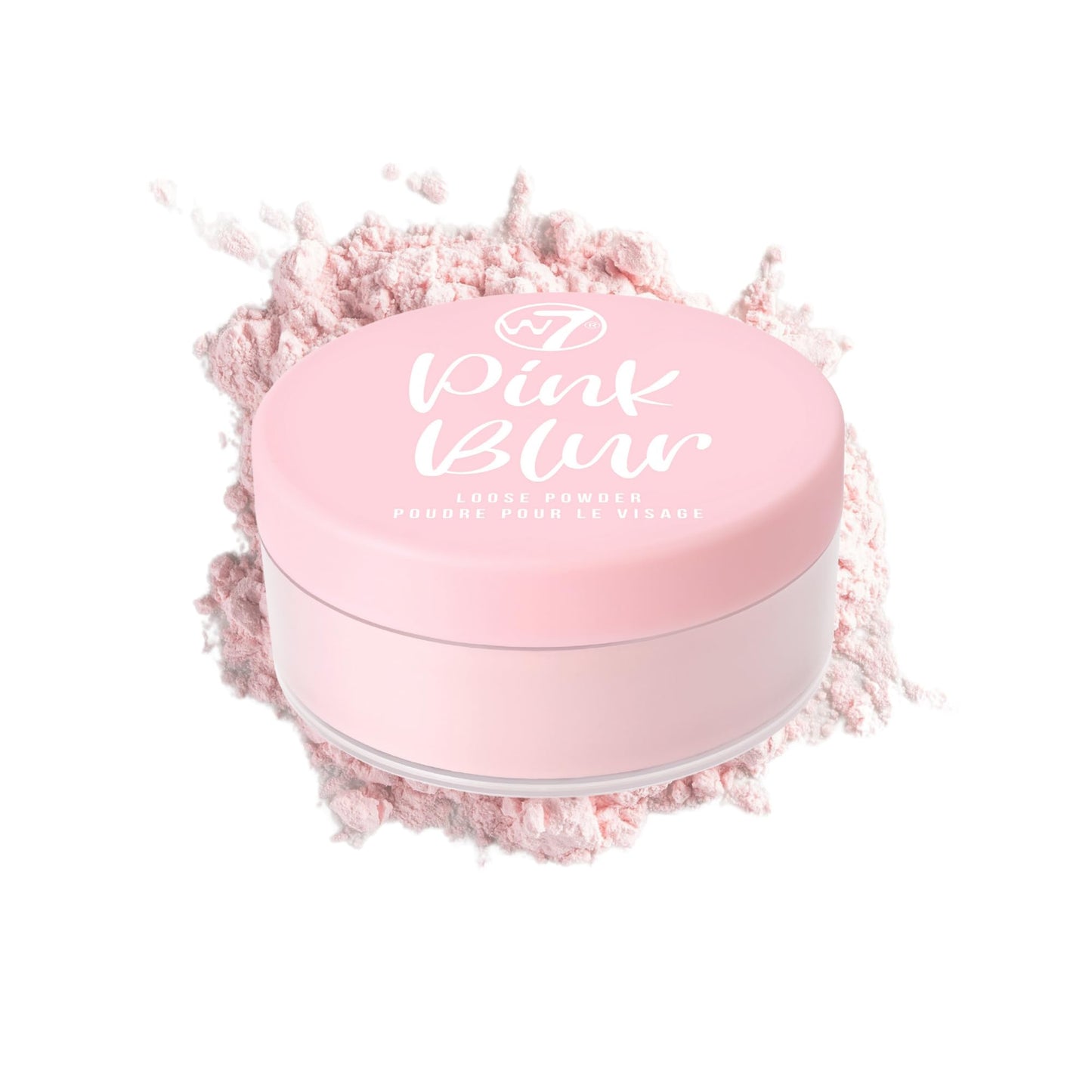 W7 Pink Blur Loose Setting Powder - Weightless Brightening & Blurring Face Powder For All Skin Tones