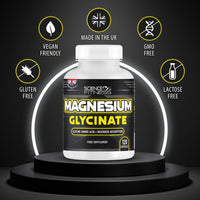Magnesium Glycinate Supplement, 240 Capsules of Magnesium Bisglycinate, Maximum Absorption,1500mg per serving, Made in The UK-Science Fitness