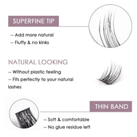 ocean pearl Ocean Pearl Cluster Lashes 144Clusters Individual Eyelashes 10-16mm Eyelash Extensions Natural Lash Clusters Long Lasting D Curl Eyelash Clusters DIY Lash Extensions for Beginners at Home-DM23