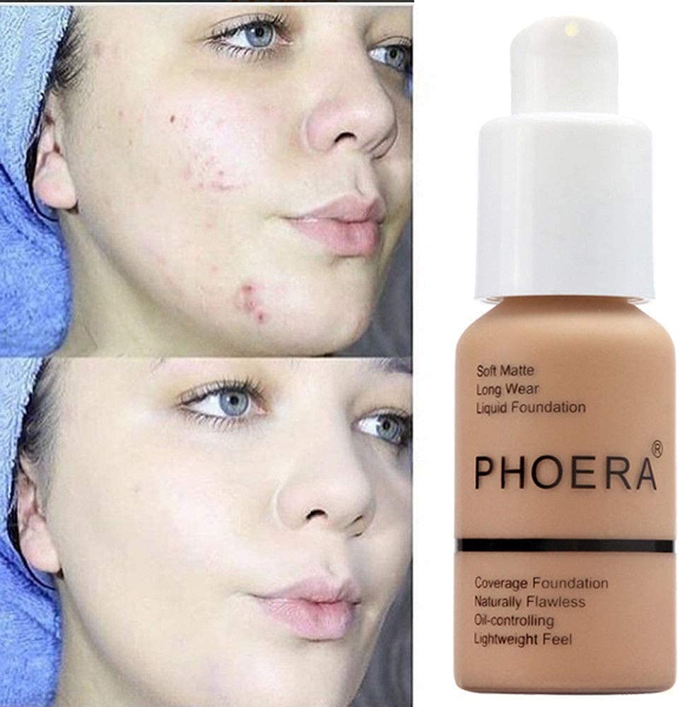 Aquapurity Phoera® Full Coverage Foundation Soft Matte Oil Control Concealer 30ml Long Lasting Flawless Cream Smooth (105 SAND)