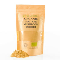 vegishake Organic Maitake Mushroom Powder Fruiting Body Grifola frondosa Polysaccharides Vegan (250g)