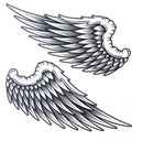 SquarezhenBo 1Pair Black Large Temporary Tattoo Sticker for Women Men Angel Wings Non-Toxic Waterproof Size 21cm x 22cm Temporary Tattoos (Beauty)