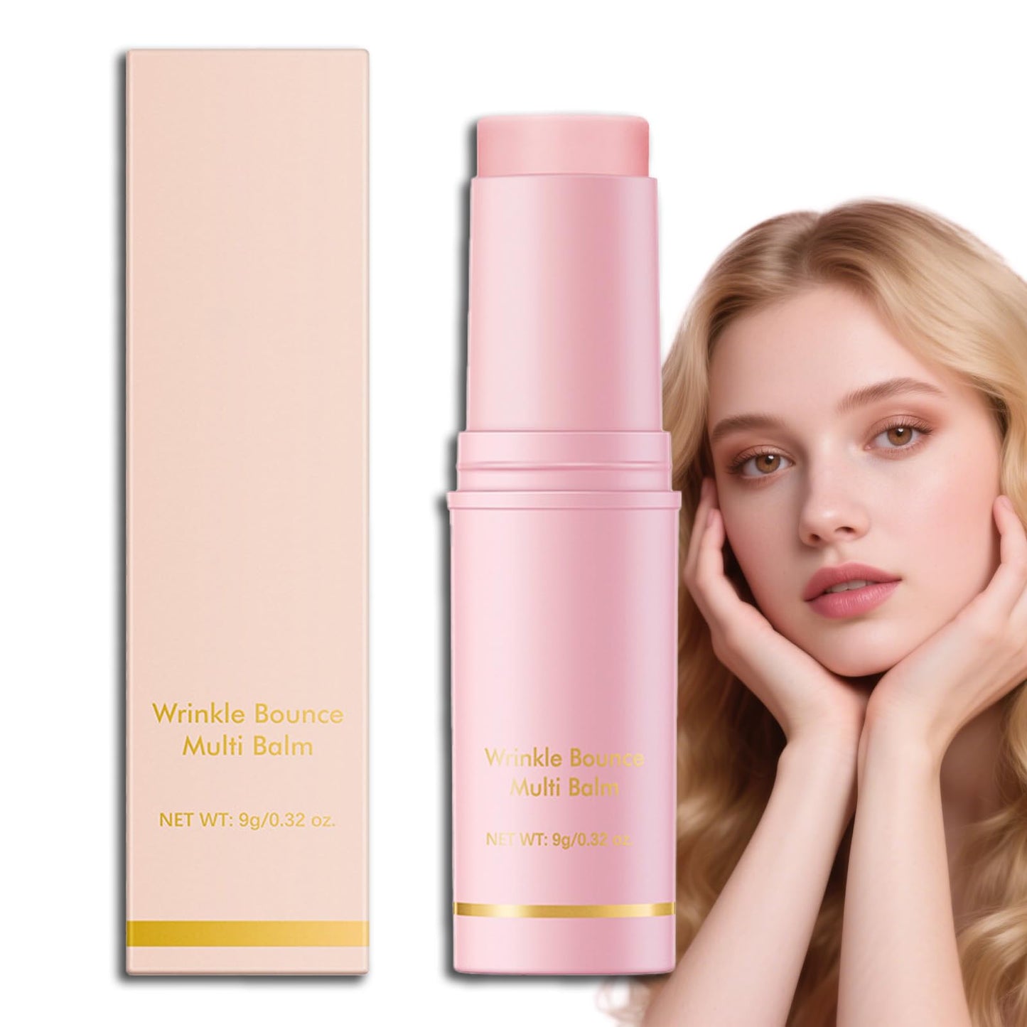 LUXRYNTH Wrinkle Multi Balm Stick - Collagen Wand for Face & Lip - Anti Wrinkle Filler, Tightening & Brightening Stick - Hydrating Repair for Fine Lines, Dark Lips & Skin Elasticity - 1 Pcs