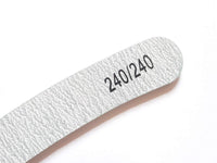 25x Nail Files Zebra Shape CURVED BANANA BOOMERANG Double Sided Emery Board Chose Grit MHD (GRIT 100/180)