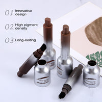 Boobeen Brow Fection Angled Brush & Dip, Waterproof Liquid Eyebrow Brush, Long Lasting Brow Pencil for Beginner, Creates Real-looking Brows Effortlessly