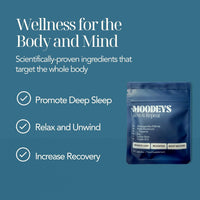 Moodeys Rest & Repeat, Organic Natural Sleep Supplement | Deep Sleep & Recovery | Functional Mushrooms & Adaptogens | Reishi Mushroom (5,250mg), Ashwagandha KSM-66 (4,800mg), Lemon Balm & L-Theanine