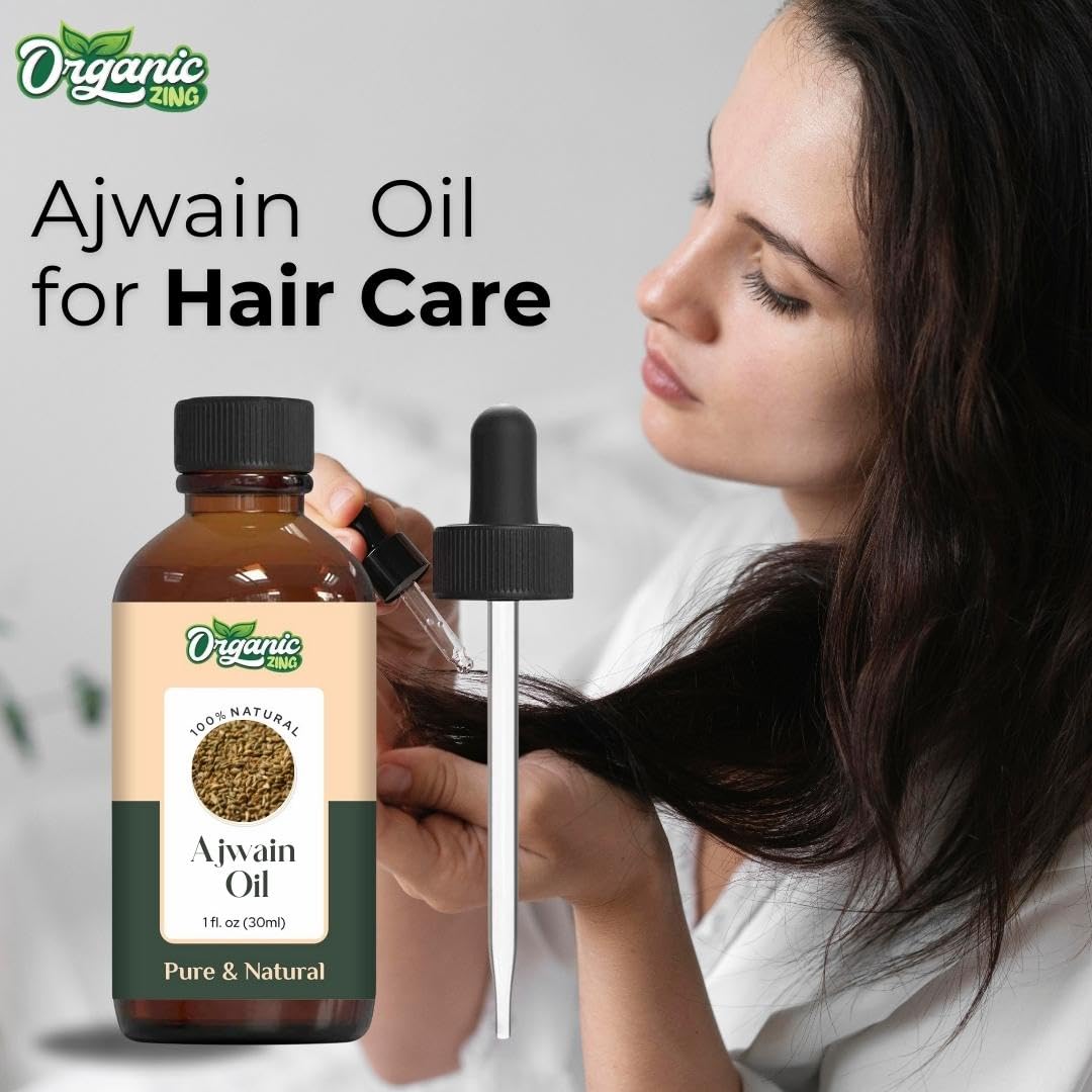 ORGANIC ZING Organic Zing Ajwain Oil 30 ml (1.01 fl oz) – Bold Spiced Aromatic Oil for Soap Making, Candles & DIY Blends