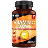 Vitamin C Tablets 1000mg - Premium Vitamin C Supplements - Enriched With Bioflavonoids & Rosehip Vegan & Vegetarian Vitamin C Tablets High Strength Ascorbic Acid Vit C for Normal Immune System UK Made